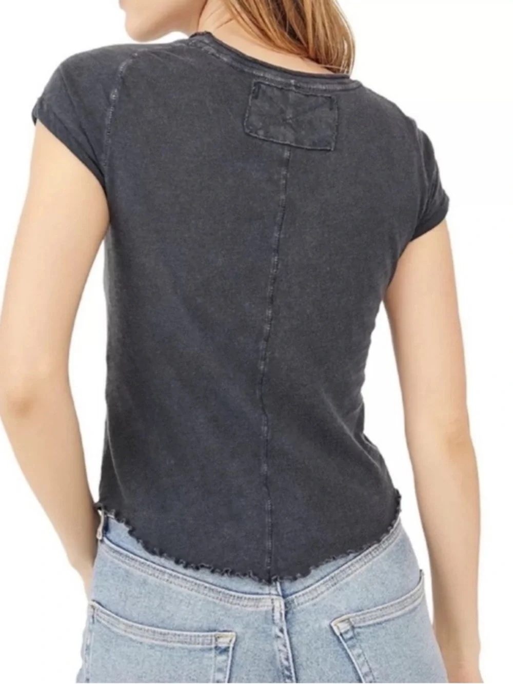 Free People Be My Baby Tee NWT We The Free Black - Picture 2 of 7